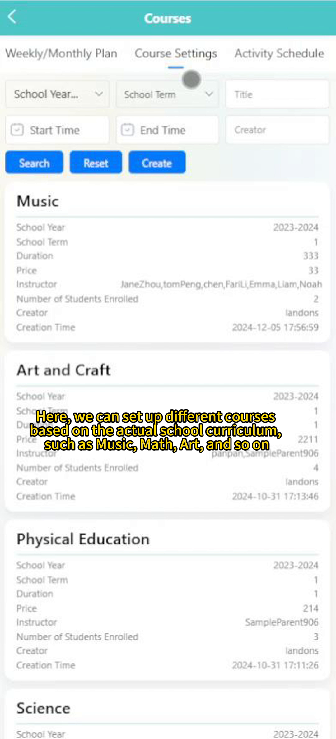 36.幼教管理平台 - 設定課程內容